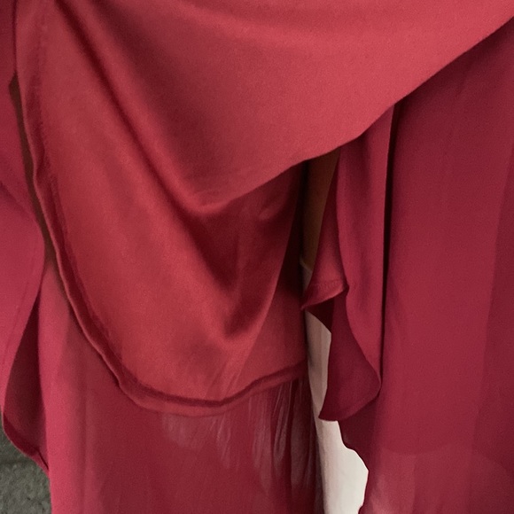 Burgundy wrap dress - Picture 9 of 14
